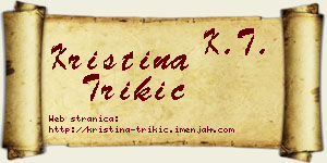 Kristina Trikić vizit kartica